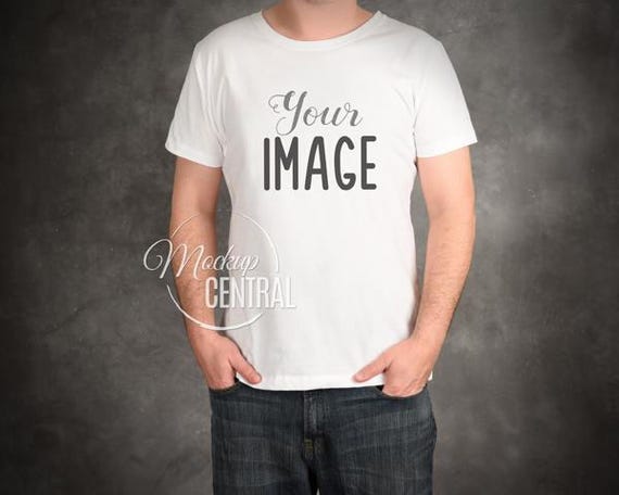 Blank White Mnes T-Shirt Apparel Mockup Fashion Design Styled