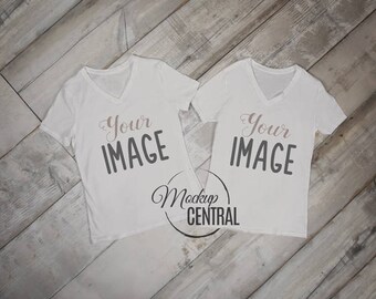 Download Matching Blank White T-Shirt Twins, Couple, Friends Design ...