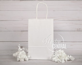 Download Free Blank White Birthday Wedding Party Gift Bag Mockup Design Paper Bag Background For Sticker Label Design Tag Photo Mock Up Jpg PSD Mockup Template