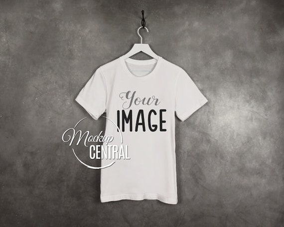 Unisex Blank White T-Shirt Apparel Mockup On Hanger Fashion