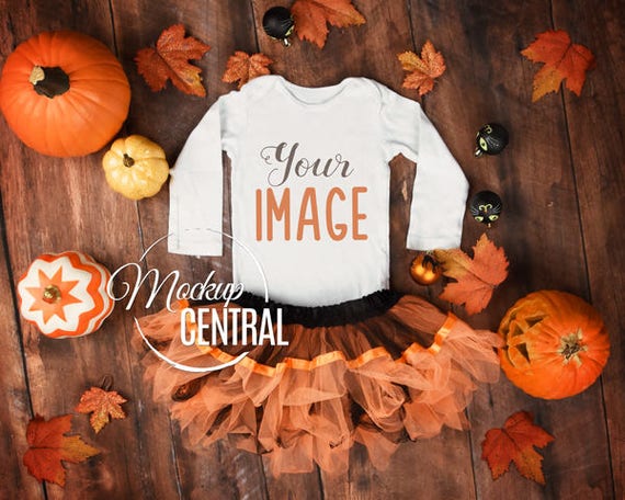 Blank White Baby Onepiece Mockup Fashion Styled Stock Photography