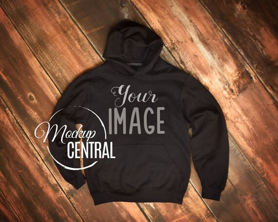 Blank Black Hoodie Sweater Apparel Mockup Fashion Design Stock