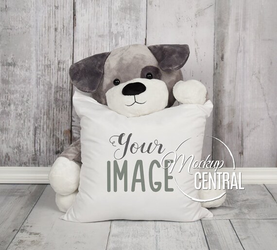 Download Free Childrens Blank White Square Mockup Pillow Bedroom ...