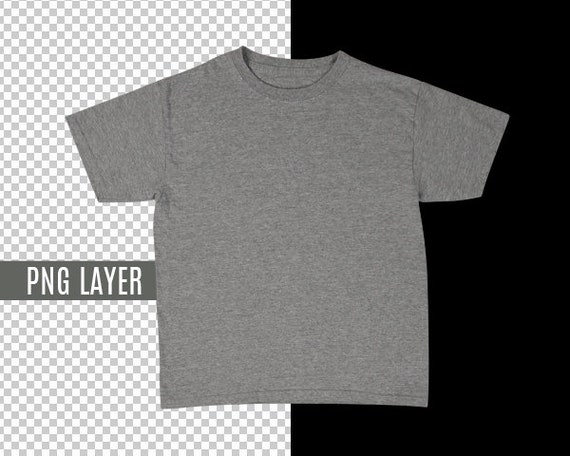 Download Transparent Png Blank Gray T-Shirt Apparel Mockup Fashion ...