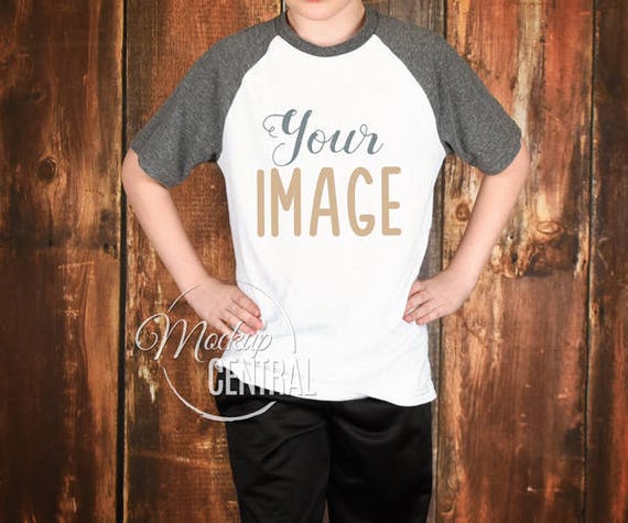 Blank Child Kids T-Shirt Apparel Mockup Fashion Design Stock