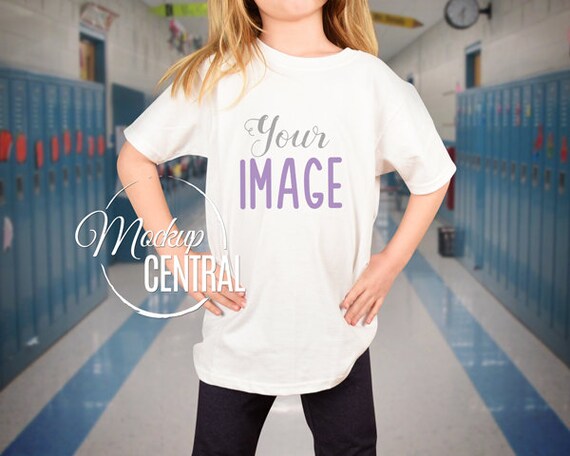 Download Free Blank Youth Child Girls Toddler School White T-Shirt ...