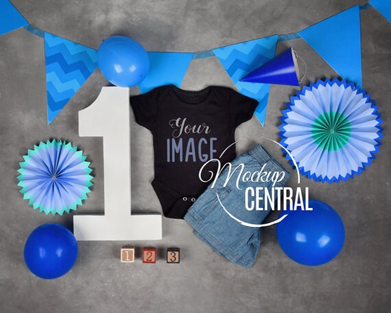 Blank Baby Black One Piece Mockup First Birthday Boys Blank Baby Black One Piece Mockup First Birthday Boys