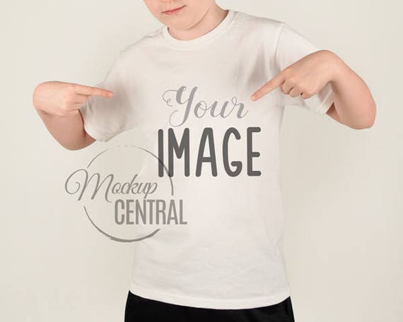 Blank Child T-Shirt Apparel Mockup Fashion Design Styled Stock Blank Child T-Shirt Apparel Mockup Fashion Design Styled Stock