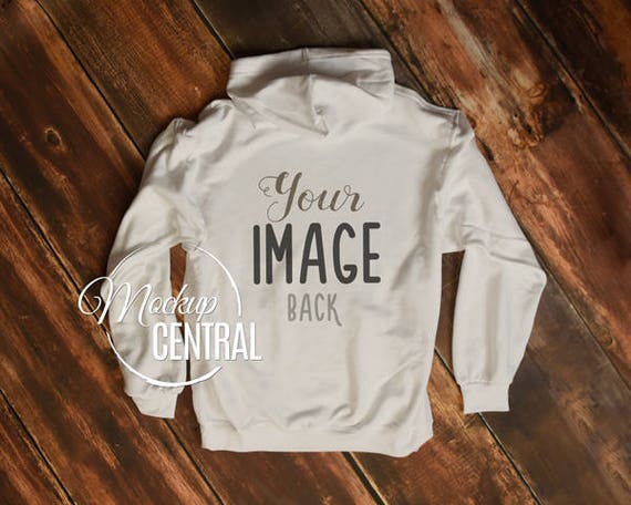 Blank White Back Hoodie Sweater Apparel Mockup Design Stock