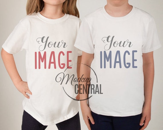 Free Matching Blank White Family Sibling T-Shirt Mockup ...