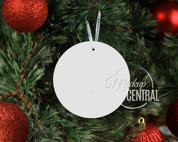 Round Two Sided Ceramic Sublimation Holiday Ornament - 2.85