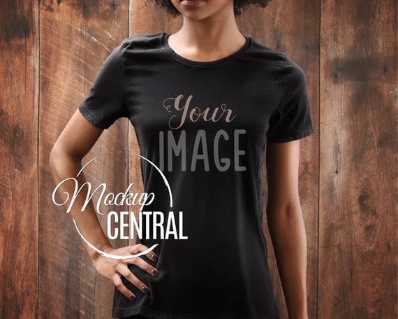 African American Woman S Black Crew Neck T Shirt Apparel Etsy