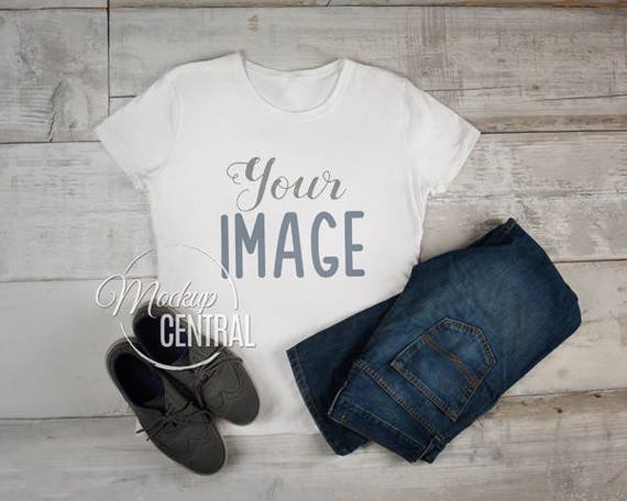 Download Blank White T-Shirt Apparel Mockup Fashion Design Styled ...