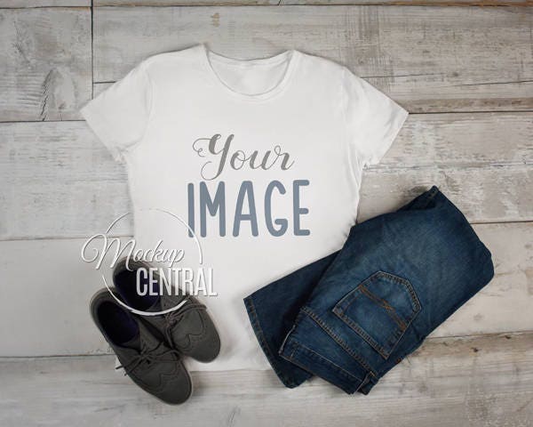 Download Blank White T-Shirt Apparel Mockup Fashion Design Styled ...