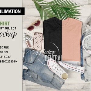 Sublimation T-Shirt Mockup, Smart Object Photoshop PSD Shirt Mock Up