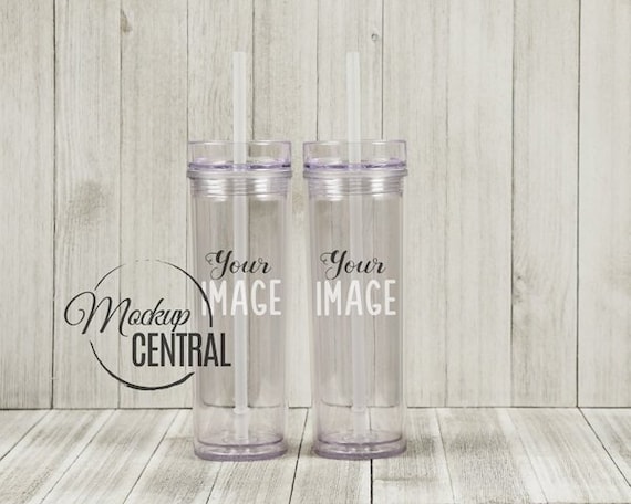 Download Clear Blank Tall Skinny Tumblers Set 16 Oz Cup Mockup Stock Etsy
