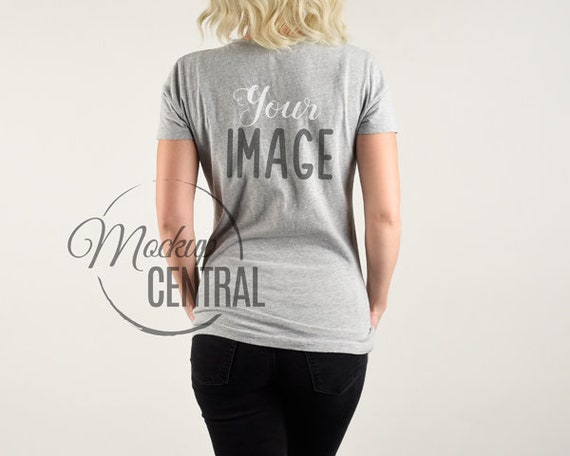 Download Women's Blank Gray T-Shirt Apparel Mockup Photo Ladies | Etsy