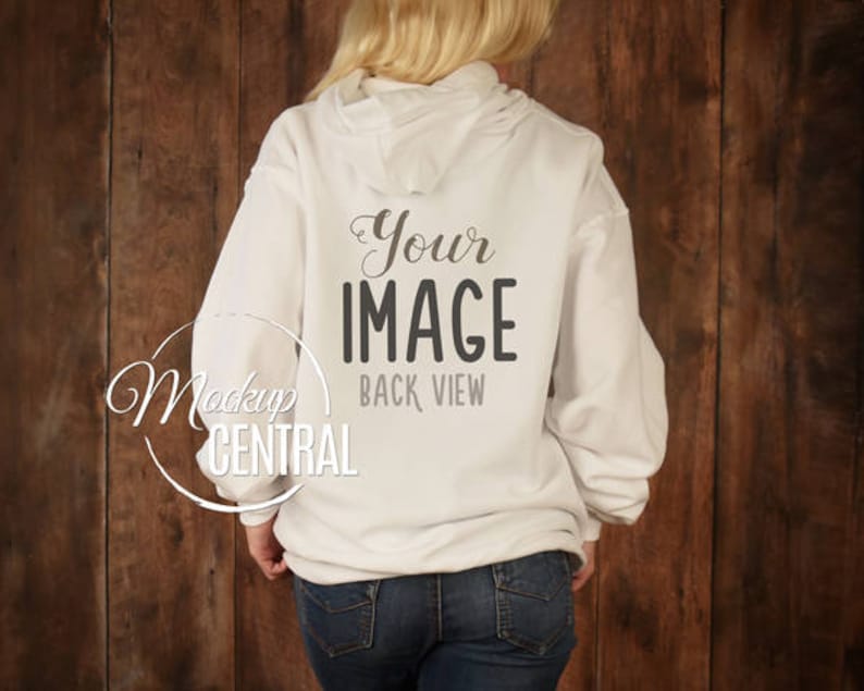 Download Blank Women's White Hoodie Shirt Apparel Mockup Fashion | Etsy