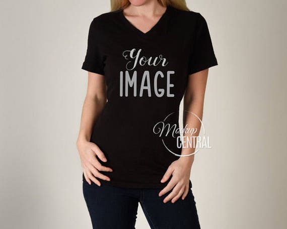 Blank Black Women S T Shirt Apparel Mockup Fashion Design Etsy
