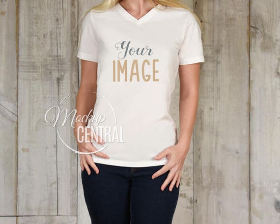 Blank White Women's T-Shirt Apparel Mockup Fashion Design | Etsy