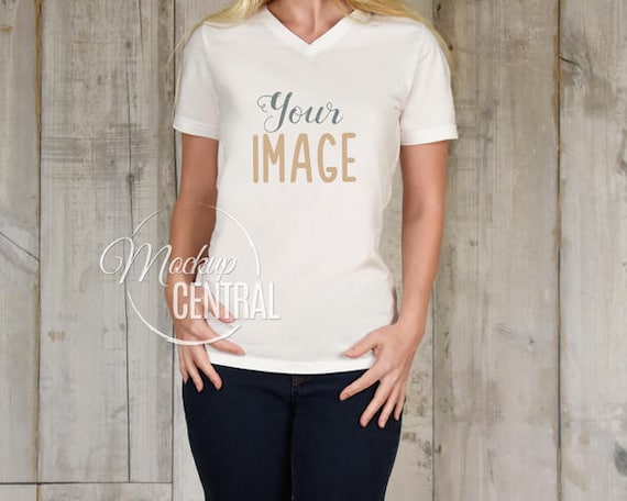 Download Blank White Women S T Shirt Apparel Mockup Fashion Design Etsy PSD Mockup Templates