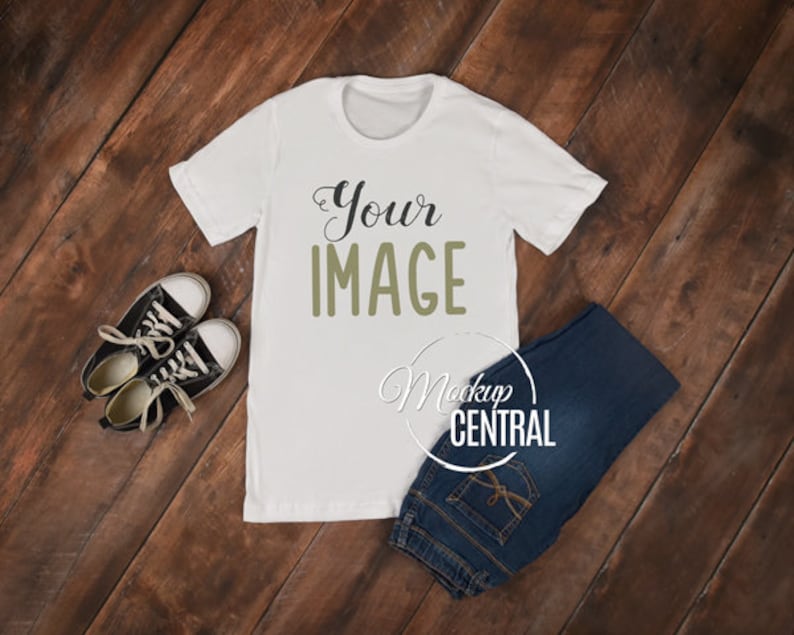 Bella Canvas Blank White T-shirt Apparel Mockup Fashion | Etsy