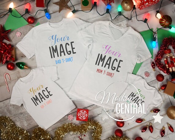 Download Matching Family Blank White T Shirt And Baby Bodysuit Mockup Etsy