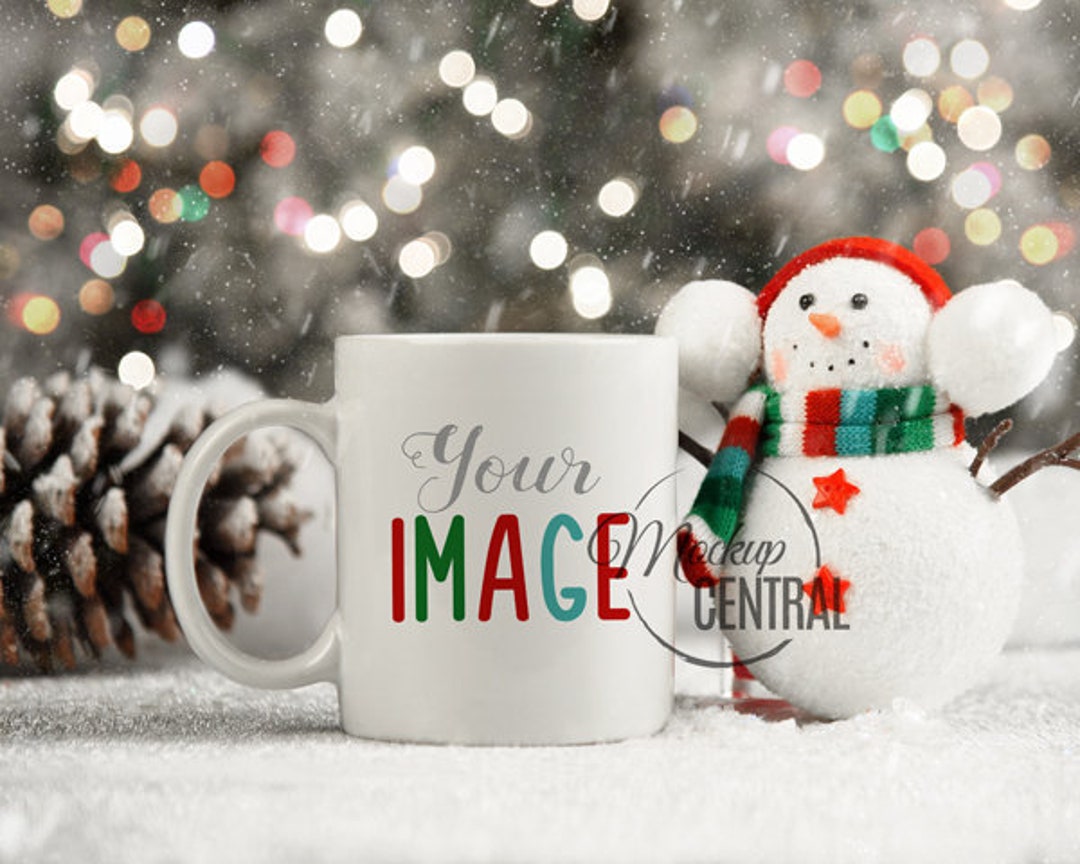 Christmas Winter Snow Coffee Glass Cup Mockup Styled Stock - Etsy