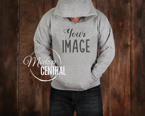 blank gray hoodie