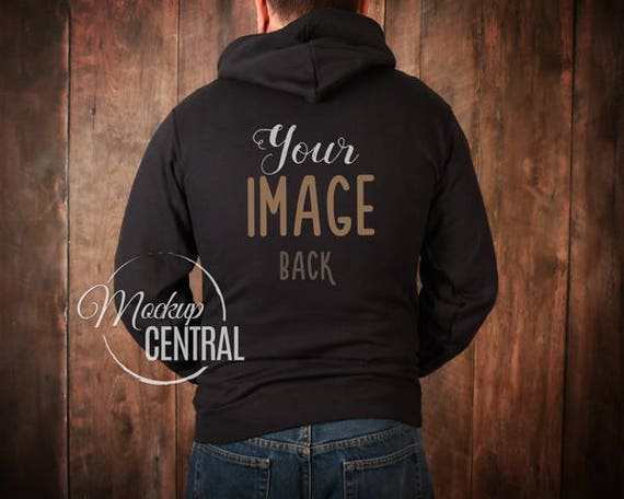 Download Blank Man S Black Hoodie Shirt Apparel Mockup Fashion Etsy