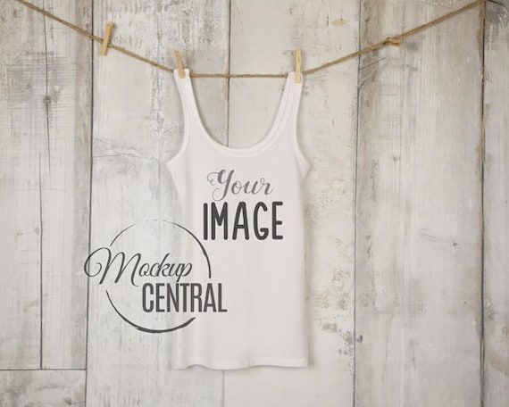 Download Blank White Tank Top Apparel Mockup Fashion Design Styled ...