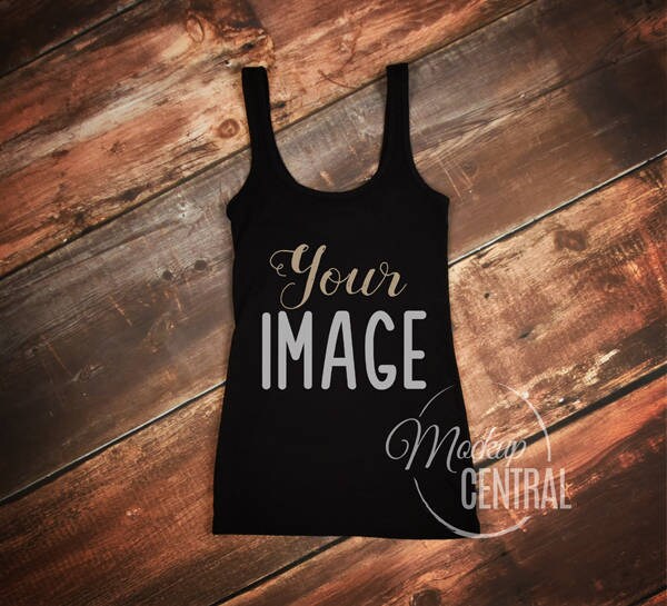 Download Blank Black Tank Top Apparel Mockup Fashion Design Styled ...