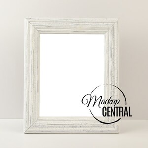 Empty Blank Frame Stock Photography - White Background with Wood Frame - Product Mockup Frame - 2 Sizes - Photo Mock Up - Digital Download