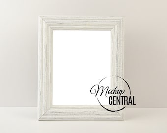 Empty Blank Frame Stock Photography - White Background with Wood Frame - Product Mockup Frame - 2 Sizes - Photo Mock Up - Digital Download