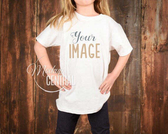 Download Blank White Children S T Shirt Apparel Mockup Fashion Etsy PSD Mockup Templates