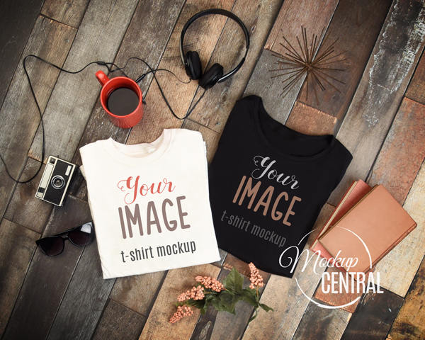 Download Blank White Top View T-Shirt Flat Lay Apparel Mockup ...