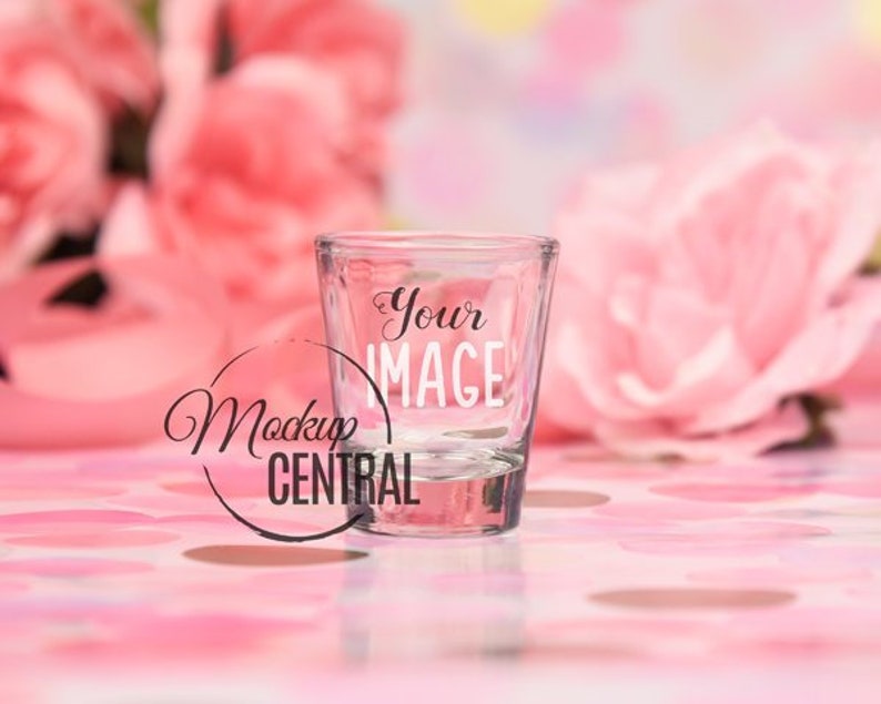 Download Blank Glass Shot Glass Mockup Template Jpg Digital Download Table Top Party Photo Graphic Design Mock Up Pink Styled Stock Photography Home Living Kitchen Dining Kromasol Com