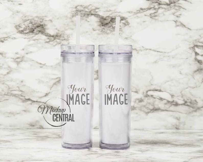 Download Clear Blank Tall Skinny Tumblers Set 16 oz Cup Mockup Stock | Etsy