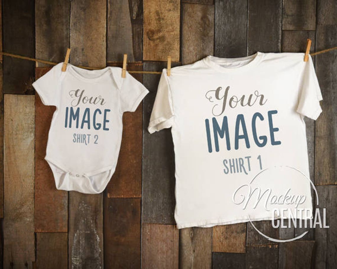 Download Blank White Baby Onepiece & T-Shirt Mockup Fashion Design ...