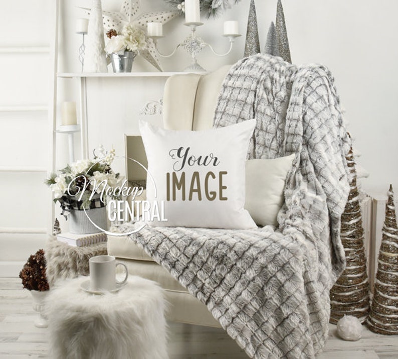 Download Mockup Square Throw Pillow Jpg Instant Download Styled Stock Photography Mockup Christmas Pillow Staged Festive Chair Photo Mock Up Home Decor Home Living Commentfer Fr