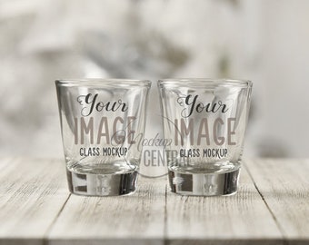 Blanc verre à liqueur verre maquette modèle, photographie de Stock de style, deux paires Couple verres Table Top Photo maquettes, téléchargement numérique JPG