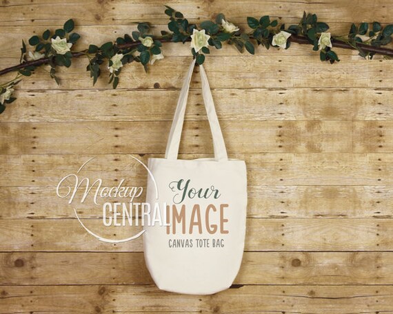 Blank White Canvas Tote Bag Mockup Shopping Bag Mockup Etsy