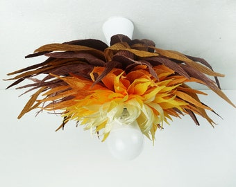 Dahlia Star lamp, Suspension contemporaine, Lampe en papier, Lampe minimaliste, Luminaire moderne, Lampe moderne, Lampe fleur, Plafonnier