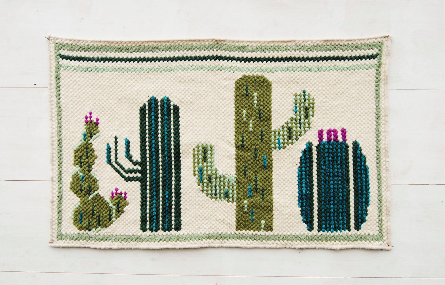 Cactus Rug Succulent rug Area Cacti rug Hand woven rug Etsy