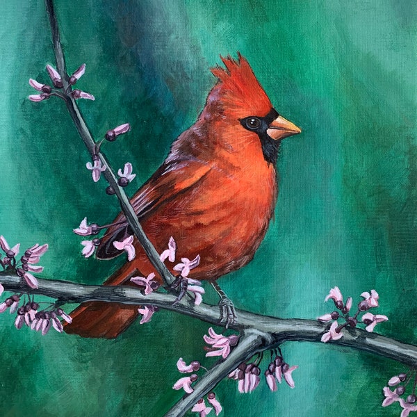 Cardinal Painting - Etsy