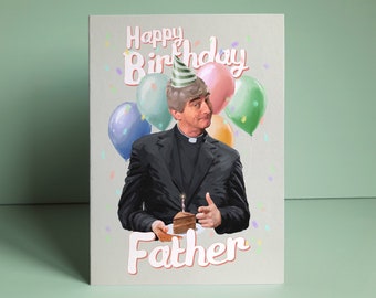 Funny Happy Birthday Father Card for Dad
