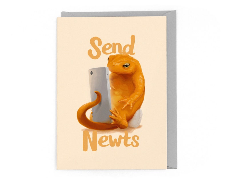Send Newts Sticker Nudes Funny Birthday Card - Etsy