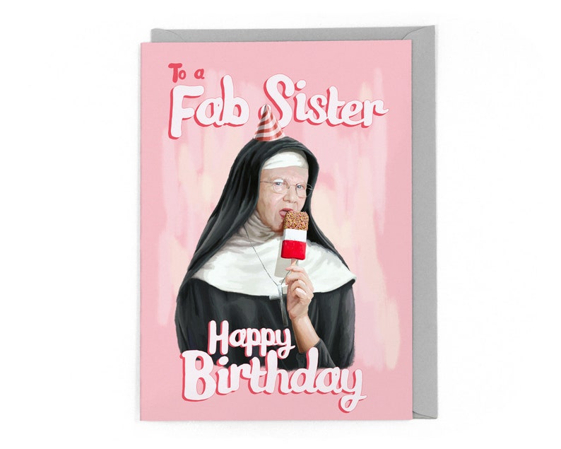 Funny Sister Birthday Card Fab Nun Pun image 6
