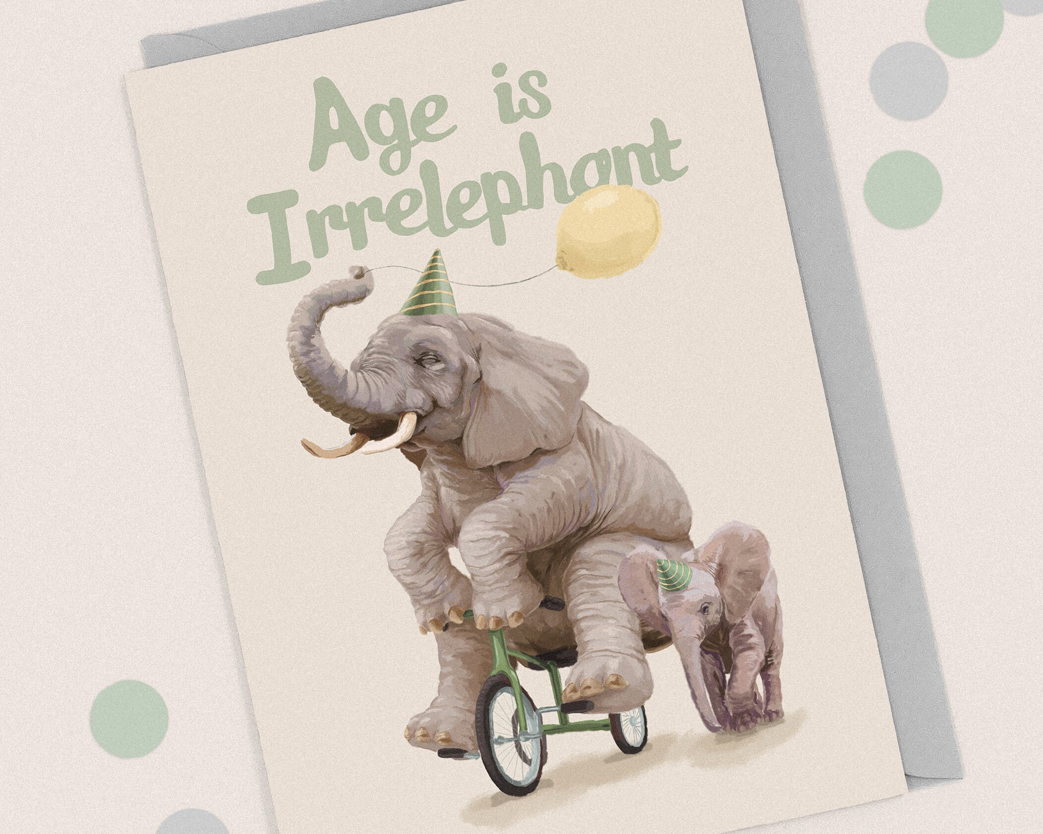 Cute Elephant Pun Birthday Card Etsy