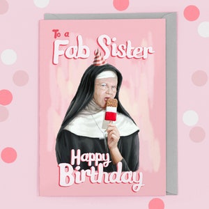 Funny Sister Birthday Card Fab Nun Pun image 4